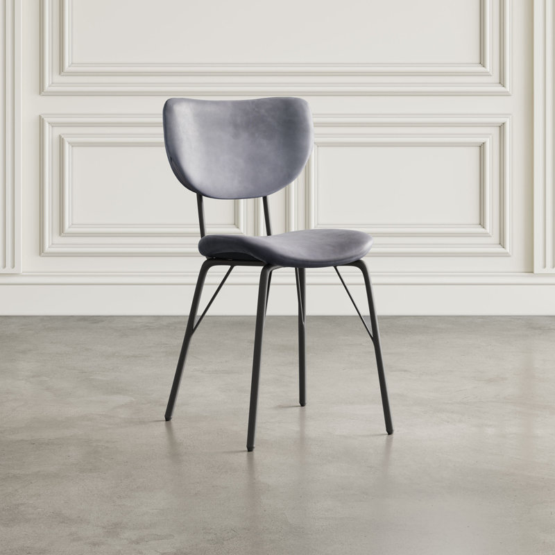 Dawlish 18 " H Faux Leather Upholstered Side Chair, Gray