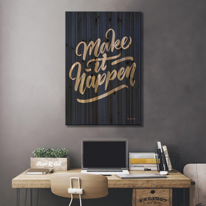 Mots encourageants - Happen, H 26 po x l 18 po x P 1,5 po