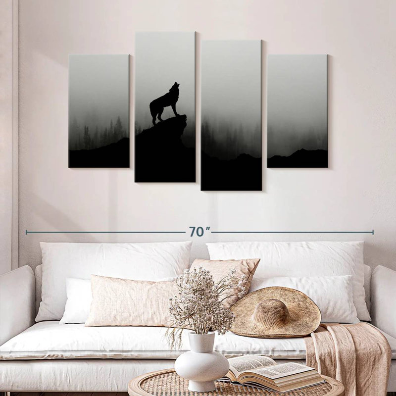Wolf Silhouette, 32" H x 52" W