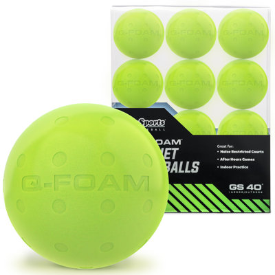 Goleports GS 40 Q-Foam Pickleballs - Balles de mousse silencieuses pour l'entraînement intérieur ou extérieur - paquet de 12