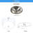 OVS2017 19.75 Inch Hand Hammered Matte Stainless Steel Oval  Bathroom Sink