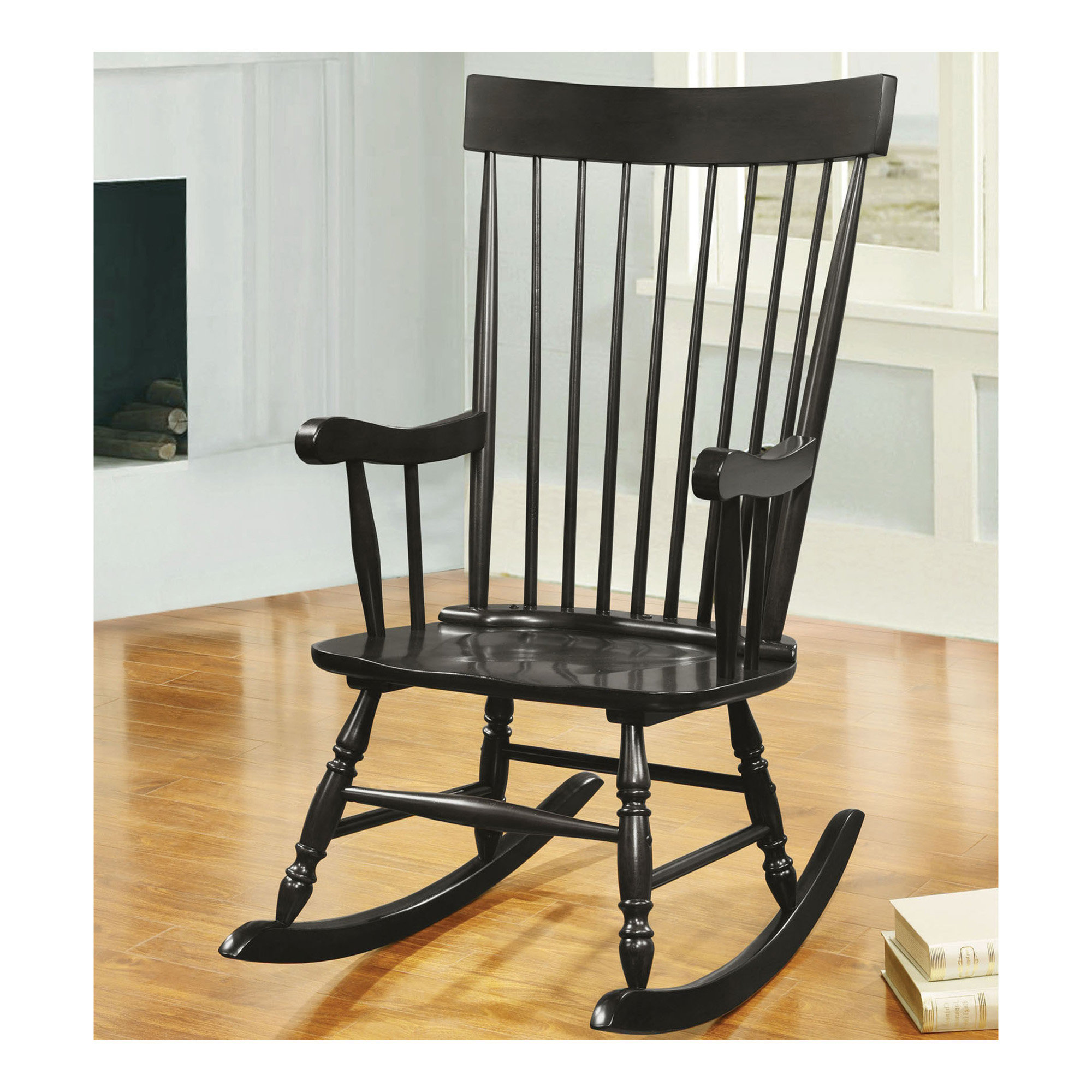 Canora Grey Black Spindle Back Rocking Chair - Wayfair Canada