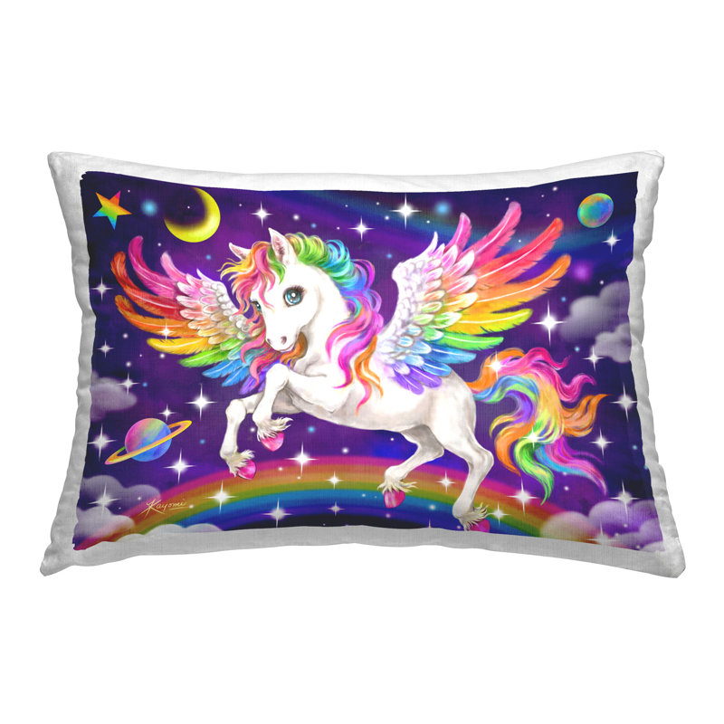 Coussin Rainbow Horse in Space