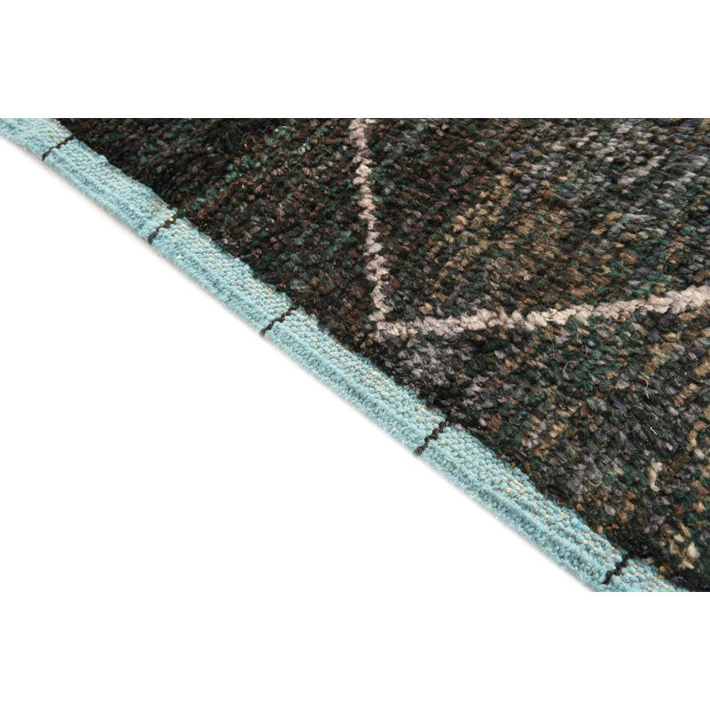Tapis noir / vert 8x11 Pires