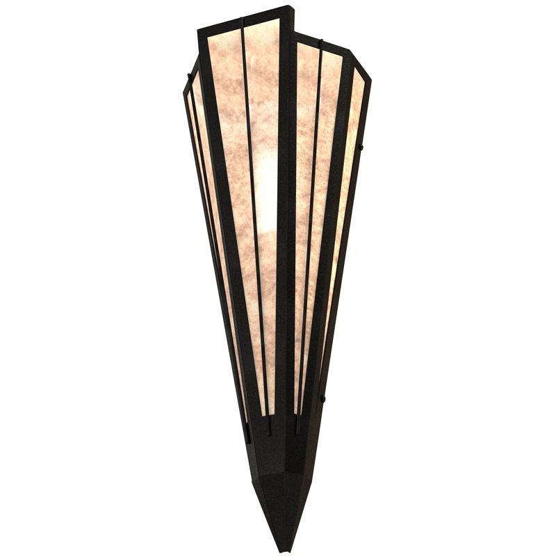 Brum 1 - Light Flush Mounted Sconce, Textured Black