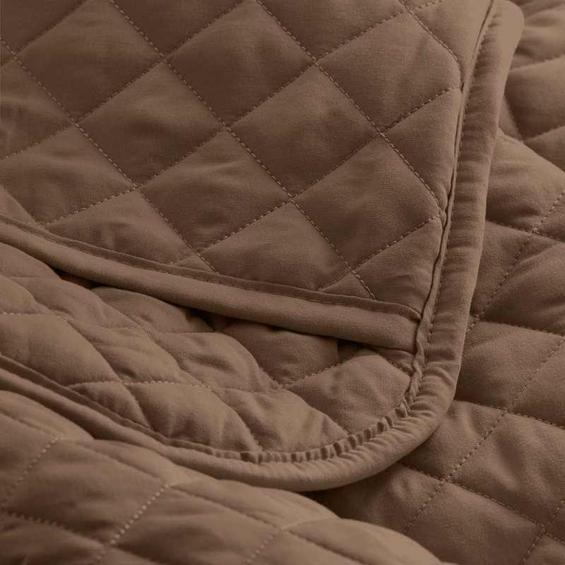 Modern & Contemporary Coverlet, Cocoa, Twin/Twin XL Coverlet + 1 Standard Sham