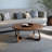 Walnut Coffee Table with Rounded Edges-21077684