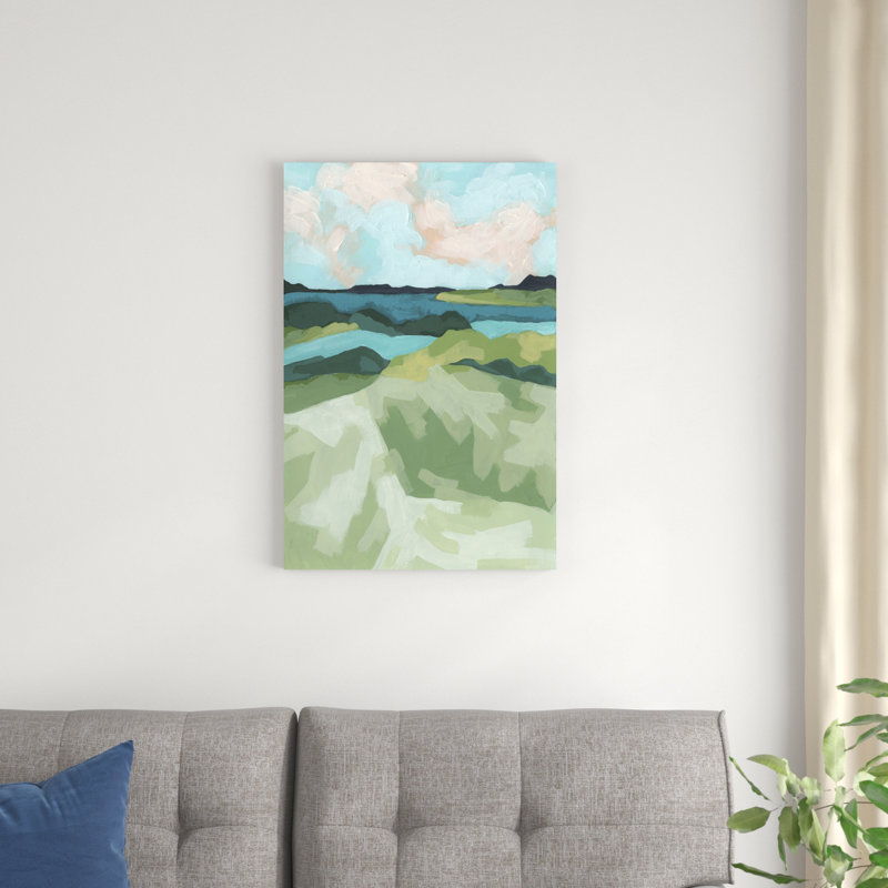 «River Prism II» par June Erica Vess - peinture sur toile tendue, H 30 po x l 20 po