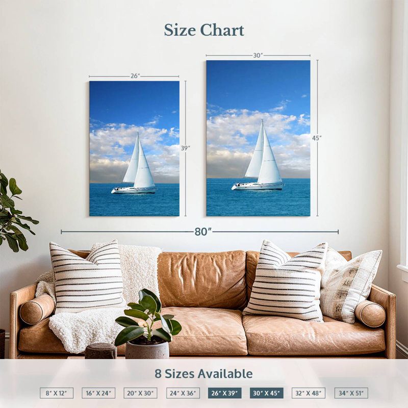 Mehar Modern Sailboat, 39" H x 26" W