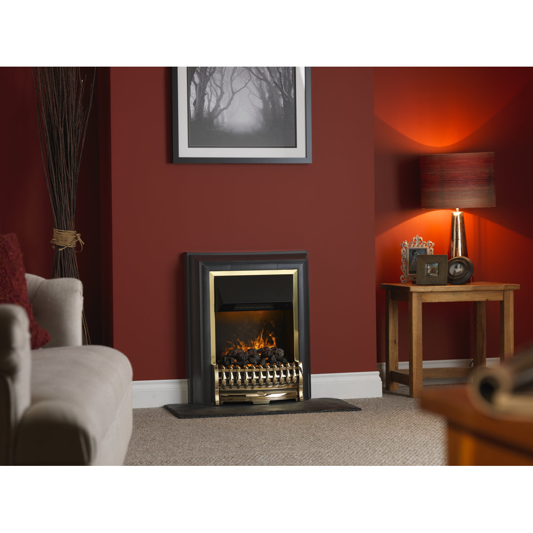 Dimplex Bramdean Optimyst Free Standing Fire, Brass and Black Electric Fire With 2kW Heater