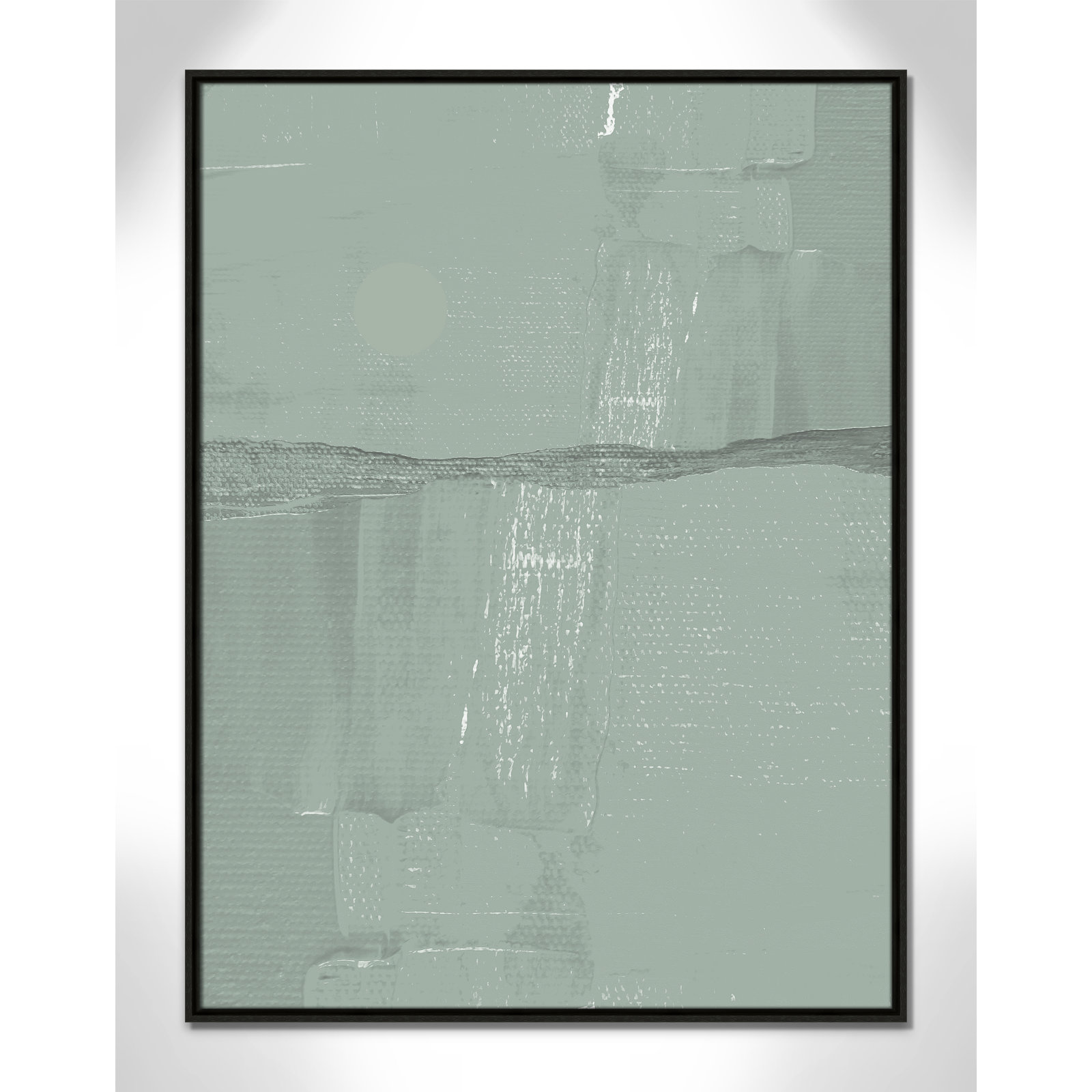 Attica "Sage Abstract" Print, 41.5" H x 31.5" W x 2" D, Espresso