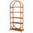 Versatile Display Rack,5-Tier Bookshelf,Compact Arched Bookcase