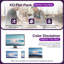  Ensemble de chambre avec grand lit 5 pièces Louby, gris-101644240-101644237