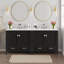 Meuble-lavabo double 72 po avec lavabos en céramique et rangement à fermeture en douceur 72 po-1928230897