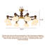 French-Style Retro Lamp Holder With Glass Lampshade Ceiling Lamp