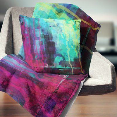 Abstrait numérique - coussin imprimé abstrait