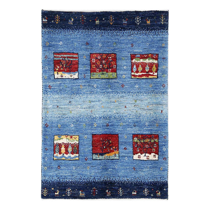 Persian hand knotted Gabbeh Loribaft 2'X 3'