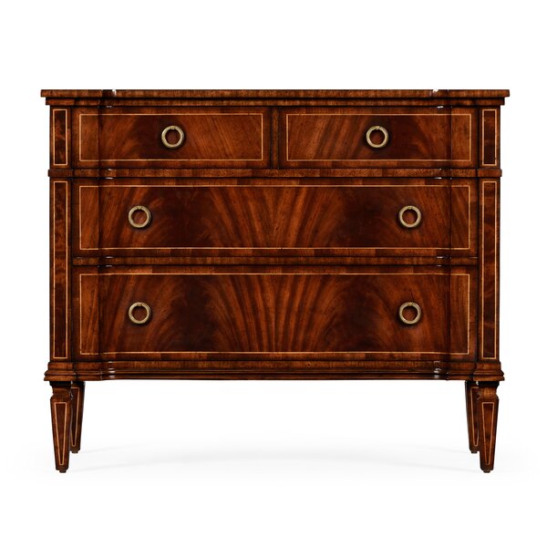 French Louis XVI Style Bleached Oak Three-Drawer Chest with Carved Panels -  English Accent Antiques