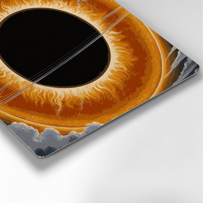 Space Venus transit Brown Metal Wall Art
