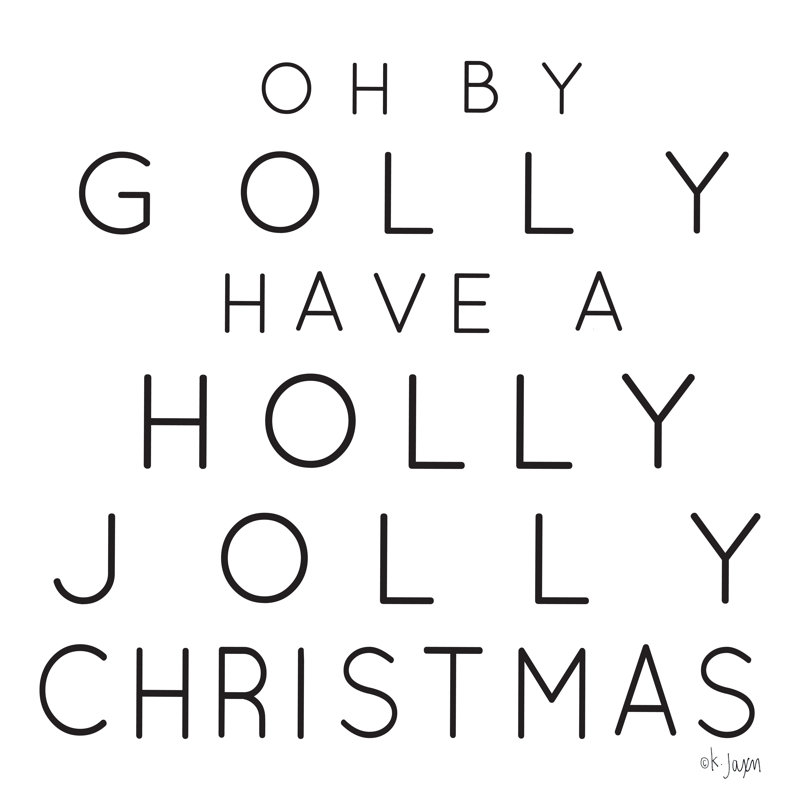 Holly Jolly Christmas par Jaxn Blvd. - Imprimé, H 12 po x l 12 po, No, Wrapped Canvas