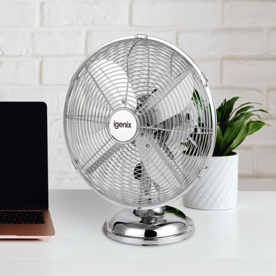 Igenix 12 Inch Desk Fan Chrome