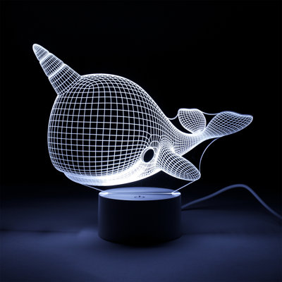 Carrera Narwhal Colour Changing 3D Lamp