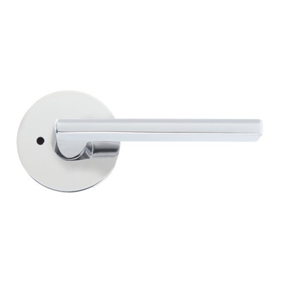 Bravura 839-6 Delray Privacy Lever on Round Contemporary Rose in Polished Chrome