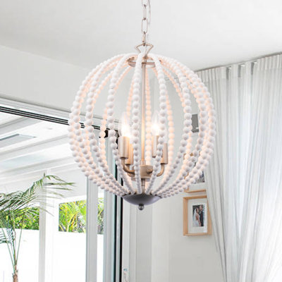 Luminaire suspendu sphérique unique à 4 lumières