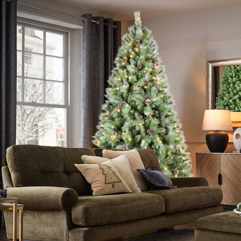 Arbre de Noël avec 300 lumières DEL blanc chaud, 9'