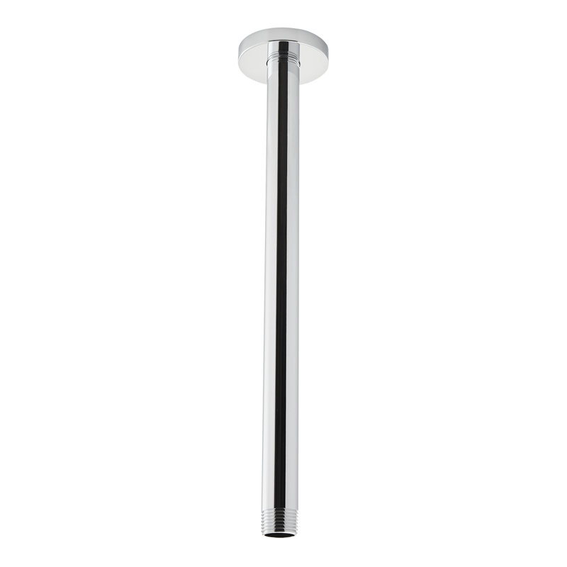 Ensemble de bras de douche et de bride de plafond à fixation au plafond, Chrome poli