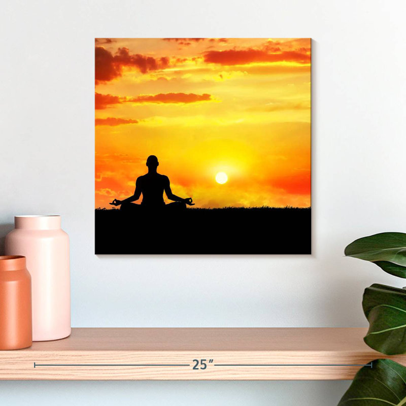 Kerrick Sunset Yoga Meditation, H 16 po x l 16 po
