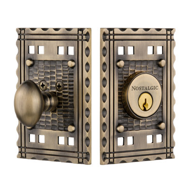 Nostalgic Warehouse Craftsman Plate Single Cylinder Deadbolt