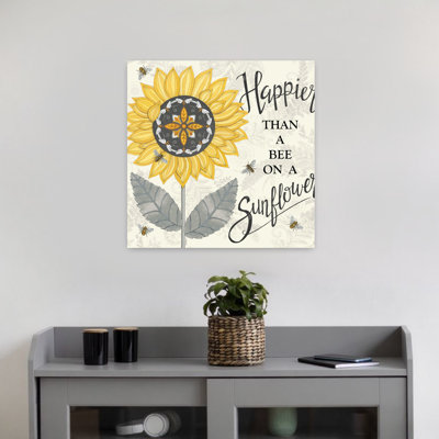 Art contemporain plus heureux qu'une abeille sur un tournesol