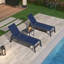 PURPLE LEAF Ensemble de 2 chaises longues d'extérieur en aluminium avec roulettes et table d'appoint pour l'extérieur-1592677829