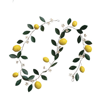 Metal Garland With Lemons And Leaves