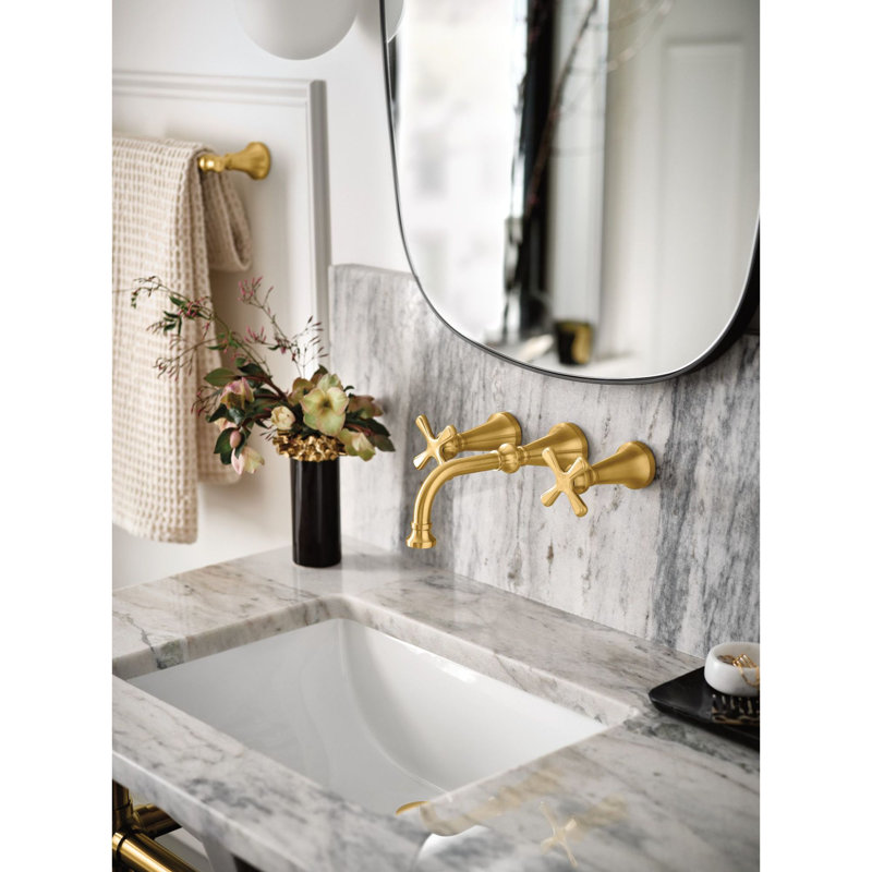 Colinet 24" Wall Mounted Towel Bar, Brushed Gold