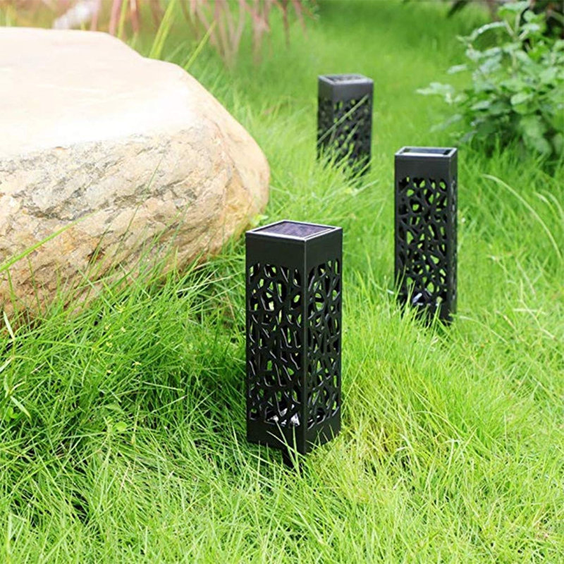 Black Solar Powered Integrated LED Pathway Light