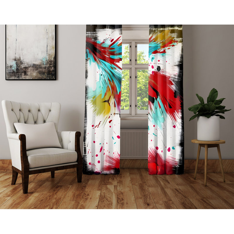 Paire de rideaux semi-transparents en polyester Bertille, L 40 po x L 82 po
