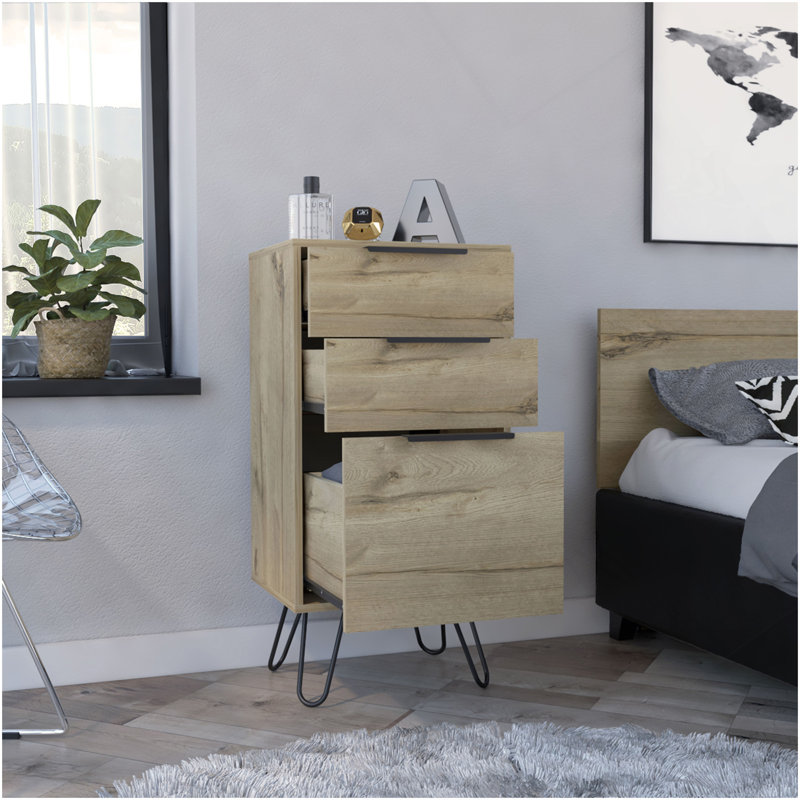 Commode rectangulaire à 3 tiroirs Meriden