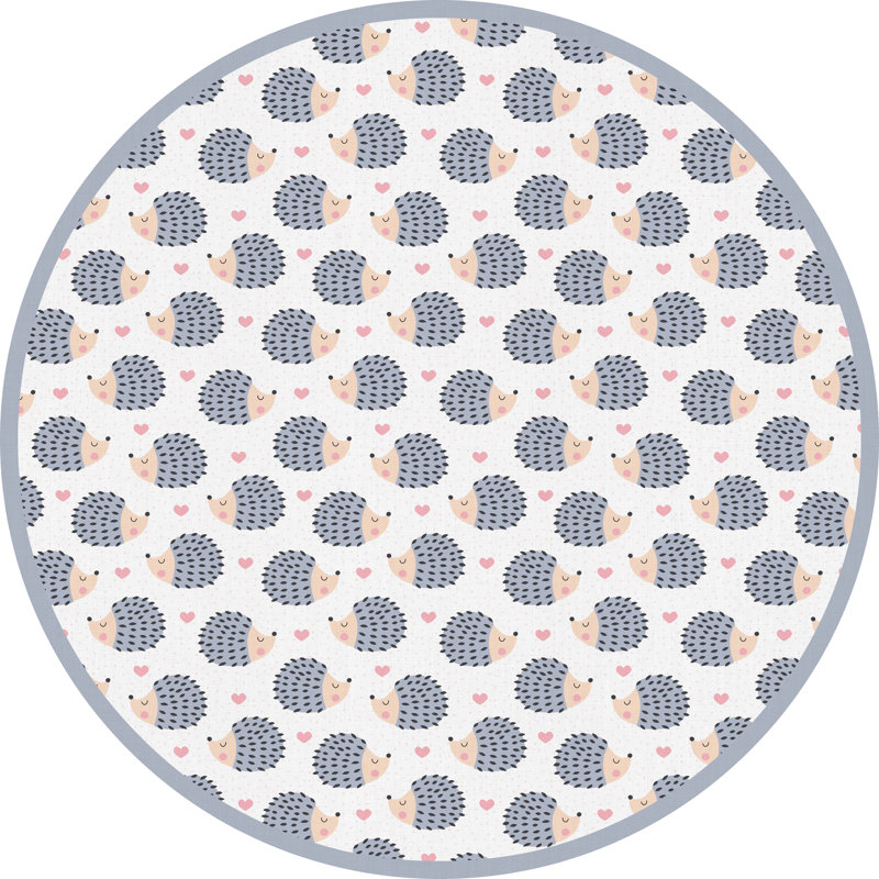 Ajeta Vinyl Machine Printed Area Rug, Round 120cm