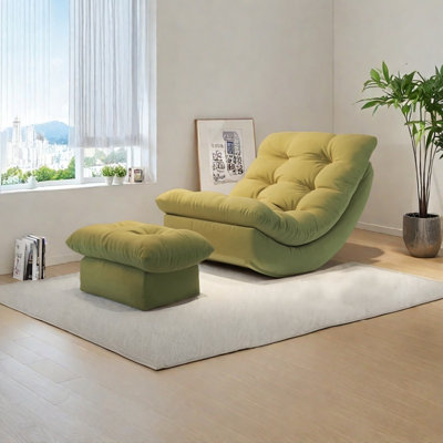 Chaise berçante ergonomique en suède