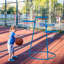 Support de basketball 4 anneaux avec sac de rangement