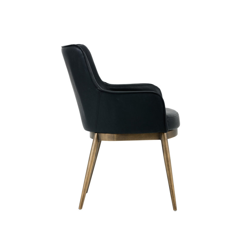 Irongate Upholstered Arm Chair, Black, Rustic Bronze