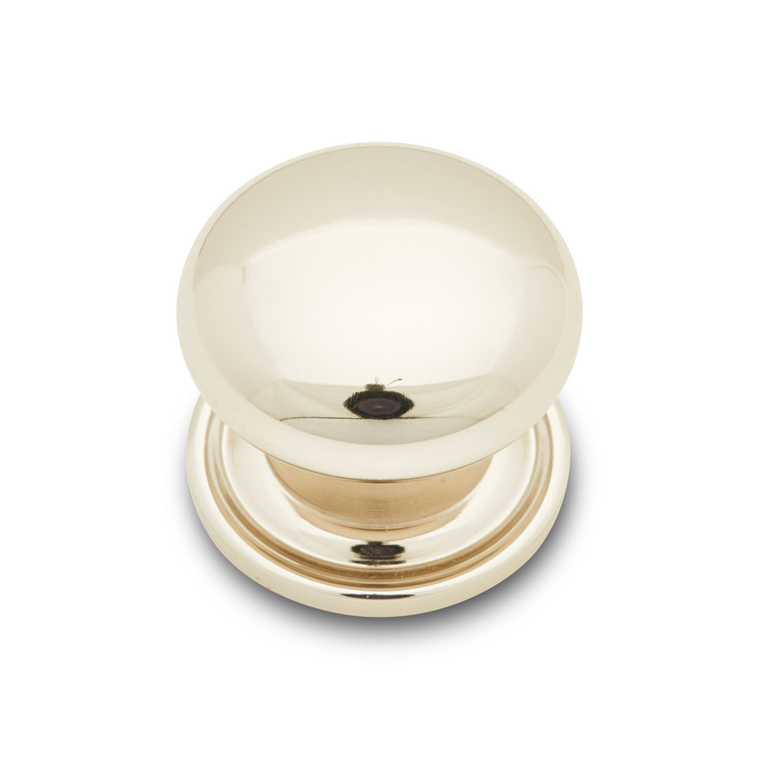 Solid Plain Mushroom Knob with Attached Backplate CK Series Rk International