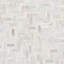 Auralie Herringbone 12 in. x 12 in. Polished Marble Mosaic Floor and Wall Tile