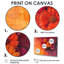 Jacine Sunset, teintes de peinture abstraite florale - Art mural floral abstrait-923576260-923576267-923576268