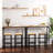 6 Pieces Outdoor High Top Table And Chairs Metal Bar Set
