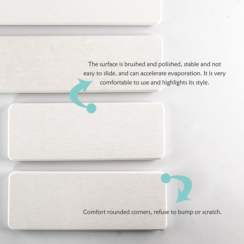 Water-Absorbing Stone Tray, Diatomite Soap Dish For Kitchen And Bathroom, Modern Counter Organizer, White