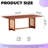 Rattan Solid Wood Rectangular Coffee Table