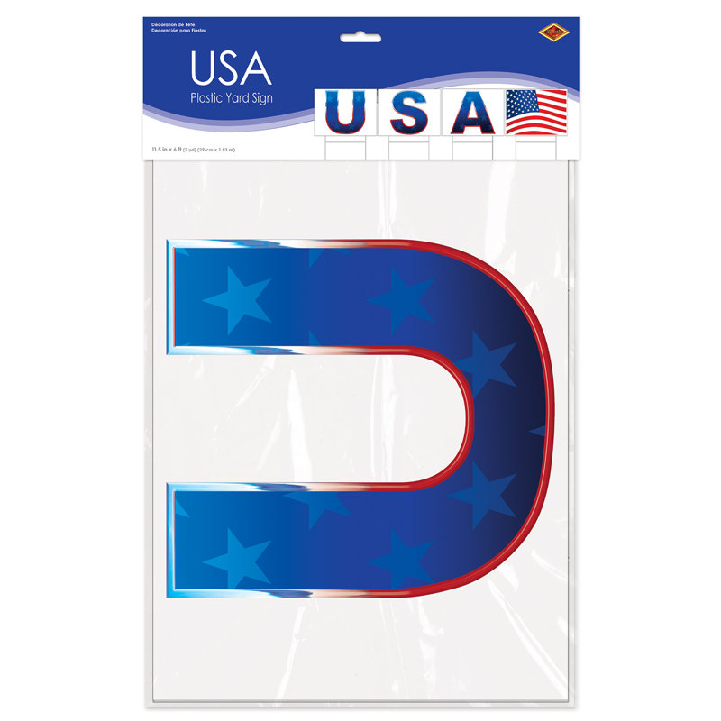Enseigne de cour en plastique USA